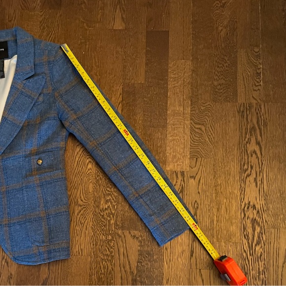 Smythe Patch Pocket Duchess Blazer in Blue Whiskey Check Women’s Size 6 - Picture 15 of 16